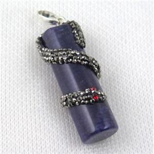 gemstone pendant paved rhinestone, approx 15-40mm
