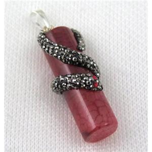 gemstone pendant paved rhinestone, approx 15-40mm