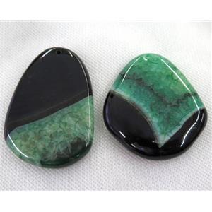 druzy agate slice pendant, freeform, approx 20-60mm