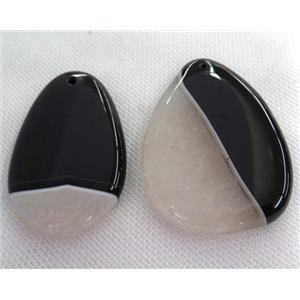 druzy agate slice pendant, freeform, approx 20-60mm