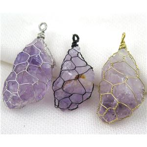 gemstone pendant, freeform, approx 20-50mm
