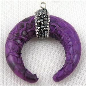 gemstone pendant paved rhinestone, approx 38-40mm