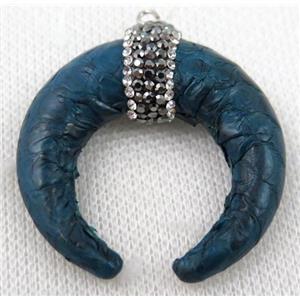 gemstone pendant paved rhinestone, approx 38-40mm