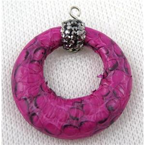 gemstone pendant paved rhinestone, approx 35mm dia