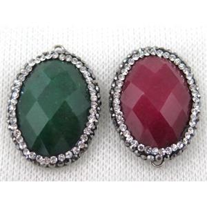 gemstone connector paved rhinestone, approx 20-30mm
