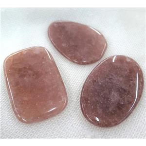 strawberry quartz pendant, mixed shape, approx 30-60mm