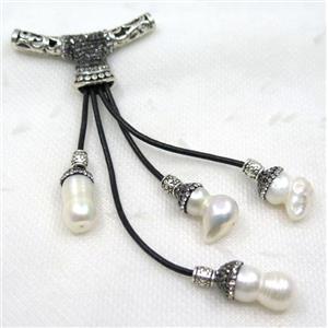white pearl tassel pave rhinestone, approx 15-120mm