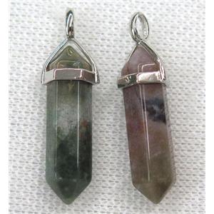 indian agate bullet pendant, approx 10-30mm