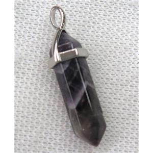 dogtooth Amethyst bullet pendant, approx 10-30mm