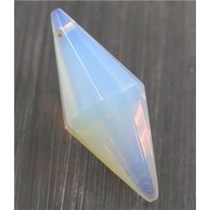 white Opalite pendulum pendant, approx 15-38mm