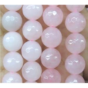 faceted round Rose Quartz Beads, approx 4mm dia