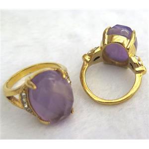 amethyst ring, freeform, approx 12-15mm