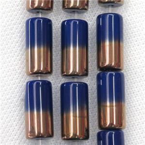 Jadeite Glass tube beads, approx 10x20mm