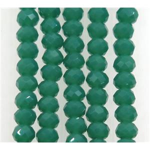 green chinese crystal glass beads, faceted rondelle, approx 2.5x3mm, 150 pcs per st