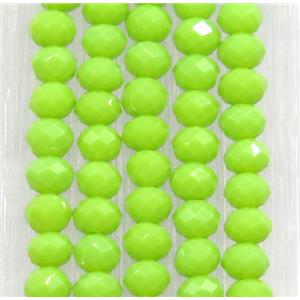 olive chinese crystal glass beads, faceted rondelle, approx 2.5x3mm, 150 pcs per st