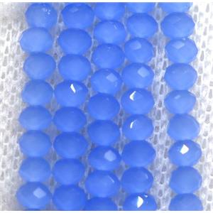 blue chinese crystal glass beads, faceted rondelle, approx 2.5x3mm, 150 pcs per st