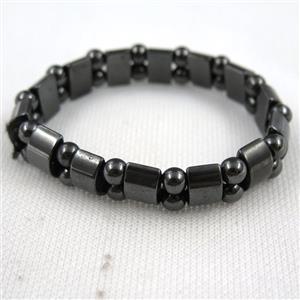 black Hematite bracelet, magnetic, approx 5x7x12mm