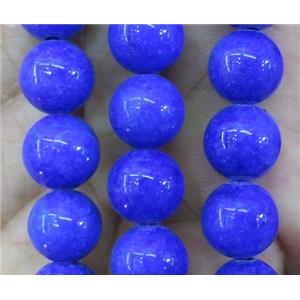 blue jade bead, round, stabile, approx 12mm dia, 32pcs per st