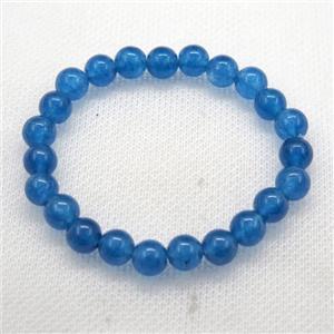 Stretch Jade bracelet, dye, approx 16mm dia, 13pcs per st
