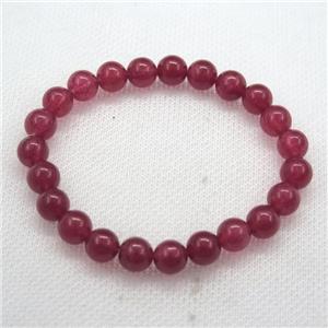 Stretch Jade bracelet, dye, approx 16mm dia, 13pcs per st