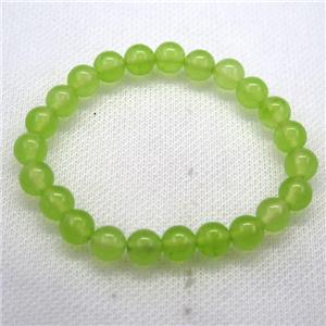 Stretch Jade bracelet, dye, approx 16mm dia, 13pcs per st