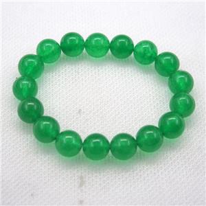 Stretch Jade bracelet, dye, approx 14mm dia, 15pcs per st
