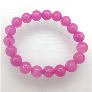 Stretch Jade bracelet, dye, approx 16mm dia, 13pcs per st