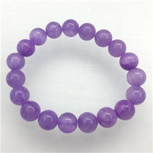 Stretch Jade bracelet, dye, approx 14mm dia, 15pcs per st