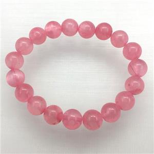 Stretch Jade bracelet, dye, approx 16mm dia, 13pcs per st