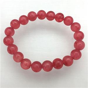 Stretch Jade bracelet, dye, approx 16mm dia, 13pcs per st
