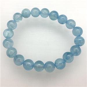 Stretch Jade bracelet, dye, approx 16mm dia, 13pcs per st