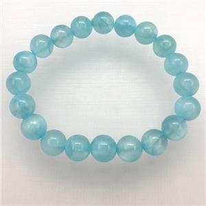 Stretch Jade bracelet, dye, approx 16mm dia, 13pcs per st