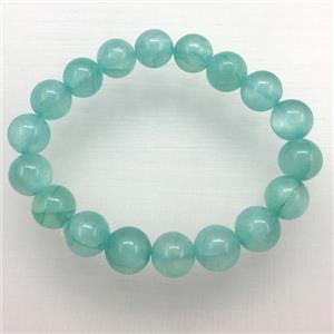 Stretch Jade bracelet, dye, approx 16mm dia, 13pcs per st