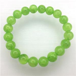 Stretch Jade bracelet, dye, approx 16mm dia, 13pcs per st