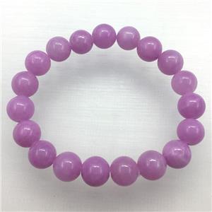Stretch Jade bracelet, dye, approx 14mm dia, 15pcs per st