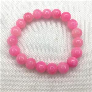 Stretch Jade bracelet, dye, approx 16mm dia, 13pcs per st