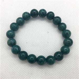 Stretch Jade bracelet, round, dye, approx 6mm, 28pcs per st