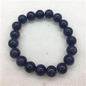 Stretch Jade bracelet, round, dye, approx 14mm dia, 15pcs per st