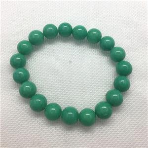 Stretch Jade bracelet, round, dye, approx 6mm, 28pcs per st