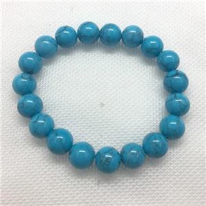 Stretch Jade bracelet, round, dye, approx 16mm dia, 13pcs per st