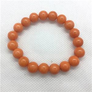 Stretch Jade bracelet, round, dye, approx 16mm dia, 13pcs per st