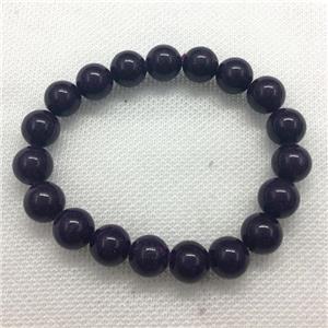 Stretch Jade bracelet, round, dye, approx 6mm, 28pcs per st