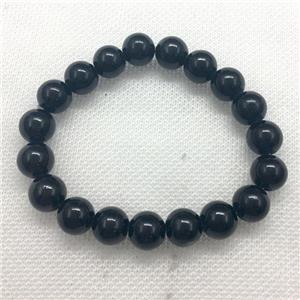 Stretch Jade bracelet, round, dye, approx 6mm, 28pcs per st