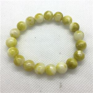 Stretch Jade bracelet, round, dye, approx 16mm dia, 13pcs per st