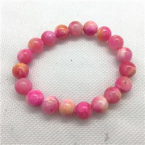 Stretch Jade bracelet, round, dye, approx 16mm dia, 13pcs per st