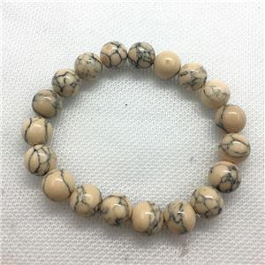 Stretch Jade bracelet, round, dye, approx 16mm dia, 13pcs per st