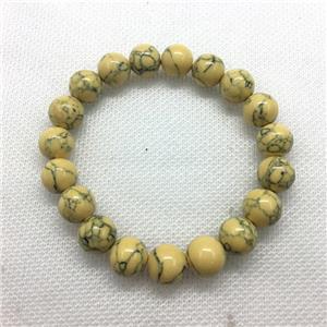 Stretch Jade bracelet, round, dye, approx 8mm dia, 22pcs per st