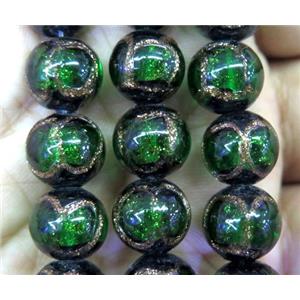 lampwork bead, barrel, approx 12mm dia