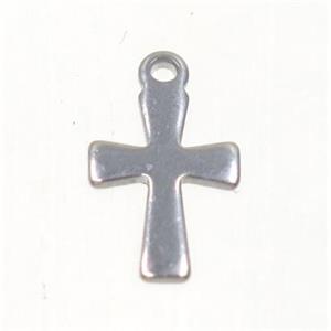 stainless steel cross pendant, approx 7x12mm