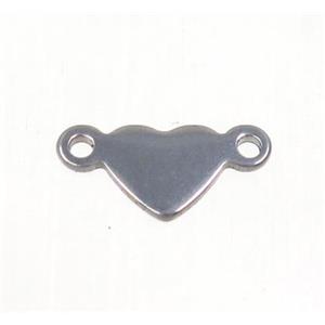 stainless steel heart connector, approx 6mm